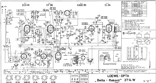 Bella-Rekord 3714W; Loewe-Opta; (ID = 1774953) Radio