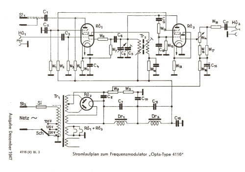 Frequenzmodulator Opta-Type 4116/3; Loewe-Opta; (ID = 484276) Equipment