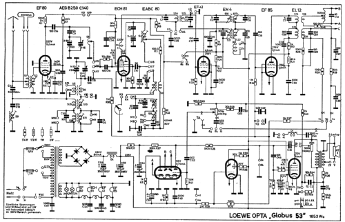 Globus 53 1853Wc; Loewe-Opta; (ID = 17671) Radio