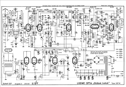 Globus-Luxus 537W; Loewe-Opta; (ID = 1996963) Radio