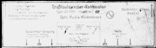 Großlautsprecher-Kombination LGE3904; Opta Radio AG; (ID = 1996666) Speaker-P