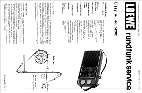 Lissy 54202; Loewe-Opta; (ID = 610730) Radio