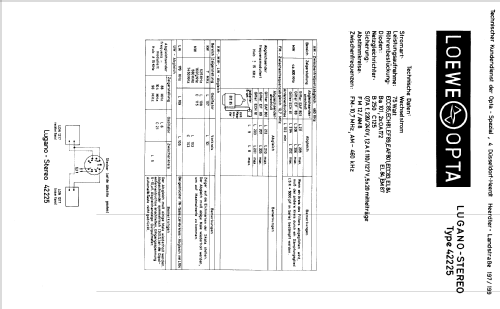Lugano-Stereo 42 225 Ch= 42834; Loewe-Opta; (ID = 333895) Radio