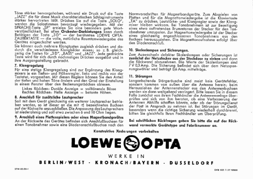 Luna 2741W; Loewe-Opta; (ID = 1329719) Radio