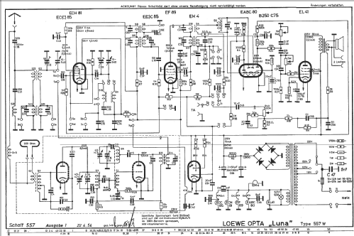 Luna 557W; Loewe-Opta; (ID = 16950) Radio