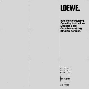 ME16 62411 Ch= 90C8; Loewe-Opta; (ID = 2945808) Fernseh-E