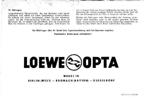 Meteor 1781W; Loewe-Opta; (ID = 2296109) Radio