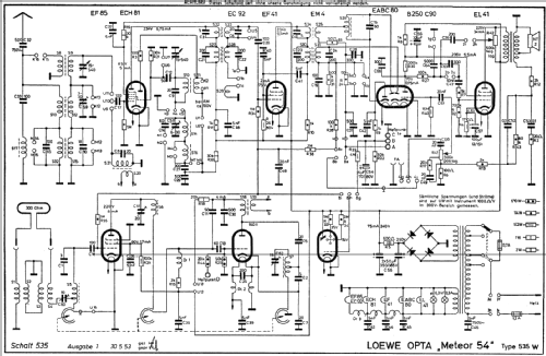 Meteor 54 535W; Loewe-Opta; (ID = 17724) Radio