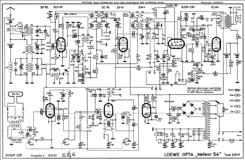 Meteor 54 535W; Loewe-Opta; (ID = 17726) Radio