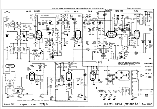 Meteor 54 535W; Loewe-Opta; (ID = 1995223) Radio