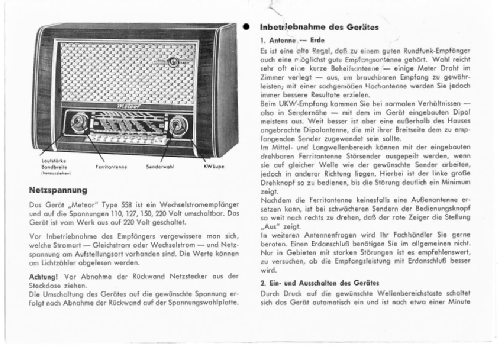 Meteor 558W; Loewe-Opta; (ID = 1947447) Radio