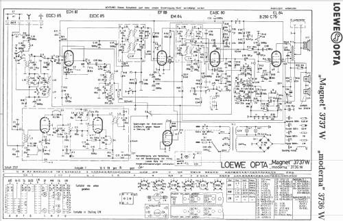 Moderna 3736W; Loewe-Opta; (ID = 608177) Radio