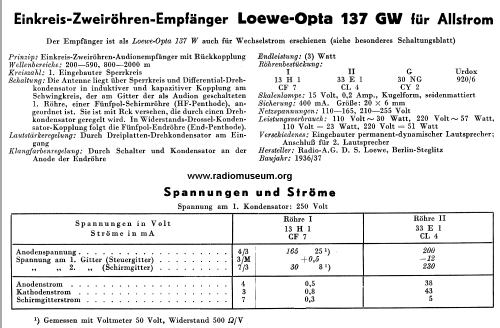 Opta 137GW; Loewe-Opta; (ID = 25530) Radio