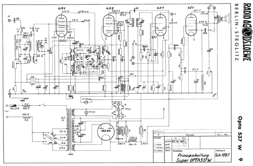 Opta 'Schlittschuh' 537W; Loewe-Opta; (ID = 2338061) Radio