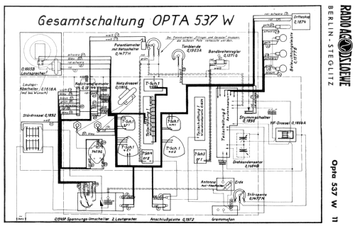Opta 'Schlittschuh' 537W; Loewe-Opta; (ID = 2338063) Radio