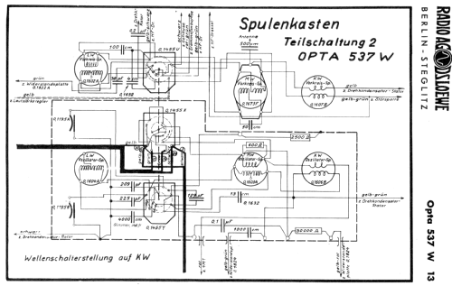 Opta 'Schlittschuh' 537W; Loewe-Opta; (ID = 2338065) Radio