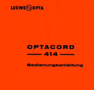 Optacord 414; Loewe-Opta; (ID = 2097171) Sonido-V