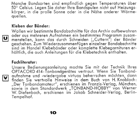 Optacord 414; Loewe-Opta; (ID = 2097180) Ton-Bild