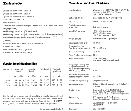 Optacord 414; Loewe-Opta; (ID = 2097181) R-Player