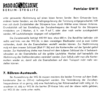 Patrizier GW; Loewe-Opta; (ID = 2126484) Radio