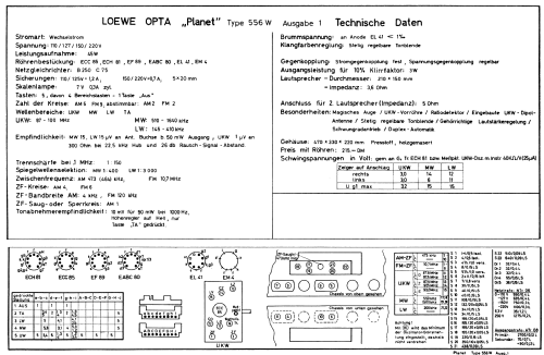 Planet 556W; Loewe-Opta; (ID = 93418) Radio