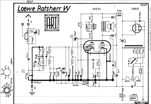 Ratsherr W; Loewe-Opta; (ID = 1085567) Radio