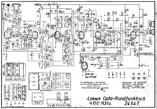 Rundfunktisch 2454T Ch= Apollo 541W; Loewe-Opta; (ID = 56532) Radio