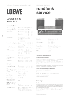 S500 55270; Loewe-Opta; (ID = 2791365) Radio