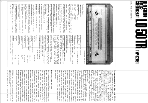 Stereo-Luxus-Steuergerät LO50TR Typ 62091; Loewe-Opta; (ID = 1010725) Radio