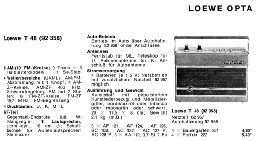 T48 92358; Loewe-Opta; (ID = 1519883) Radio