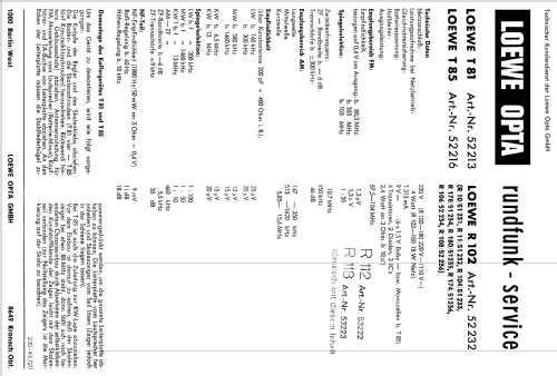 T81 52213; Loewe-Opta; (ID = 648042) Radio