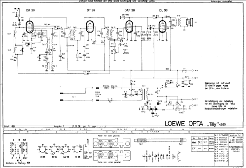 Tilly 4920; Loewe-Opta; (ID = 245117) Radio