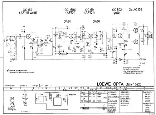 Tilly 5920; Loewe-Opta; (ID = 242760) Radio