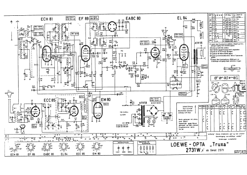 Truxa 2731W; Loewe-Opta; (ID = 201308) Radio