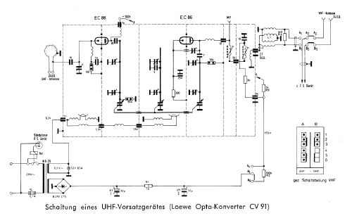 UHF-Converter CV91; Loewe-Opta; (ID = 351381) Adattatore