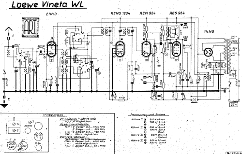 Vineta WL; Loewe-Opta; (ID = 1565014) Radio