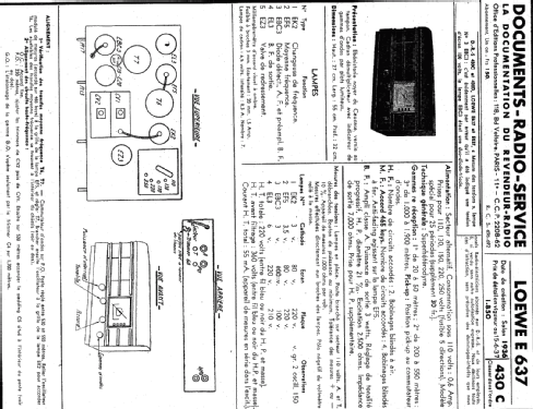 E637; Loewe-Radio; Paris (ID = 234953) Radio