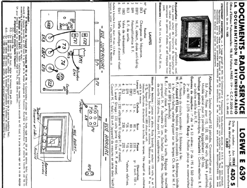 E639; Loewe-Radio; Paris (ID = 234948) Radio