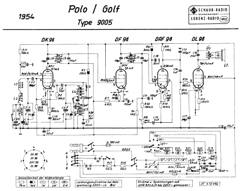 Golf 9005; Lorenz; Berlin, (ID = 62229) Radio