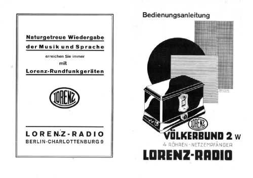 Völkerbund 2 NETV429W; Lorenz; Berlin, (ID = 2444793) Radio