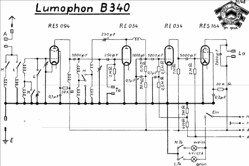 B340; Lumophon, Bruckner & (ID = 1108014) Radio