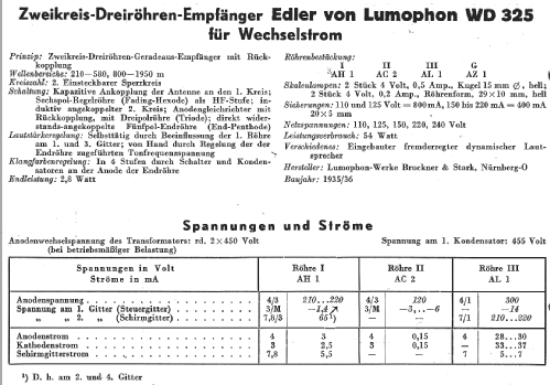 Edler WD325; Lumophon, Bruckner & (ID = 14566) Radio