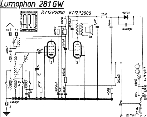 Gloria GW281; Lumophon, Bruckner & (ID = 1577558) Radio