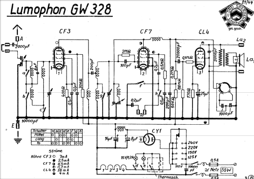 GW328; Lumophon, Bruckner & (ID = 1107993) Radio