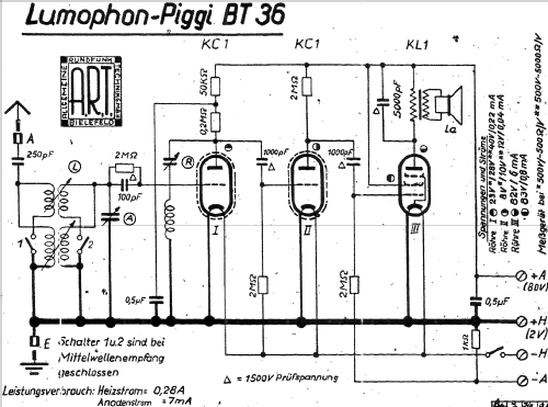 Piggi BT36; Lumophon, Bruckner & (ID = 1570464) Radio