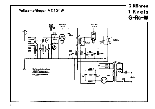 Volksempfänger VE301W; Lumophon, Bruckner & (ID = 3059922) Radio