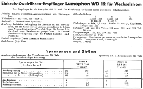 WD12; Lumophon, Bruckner & (ID = 14588) Radio