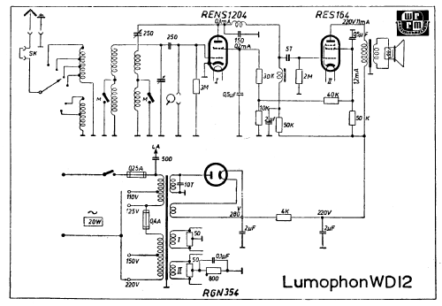 WD12; Lumophon, Bruckner & (ID = 2155919) Radio