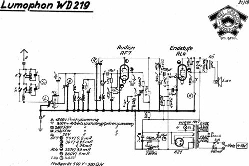 WD219; Lumophon, Bruckner & (ID = 1104334) Radio