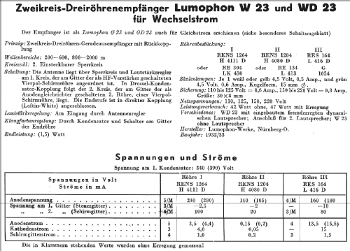 WD23; Lumophon, Bruckner & (ID = 14586) Radio